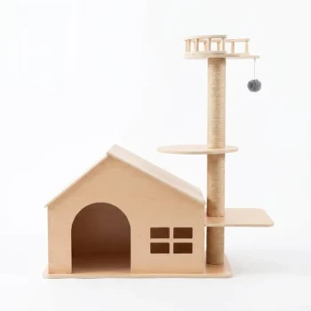 ins风白色童话猫塔